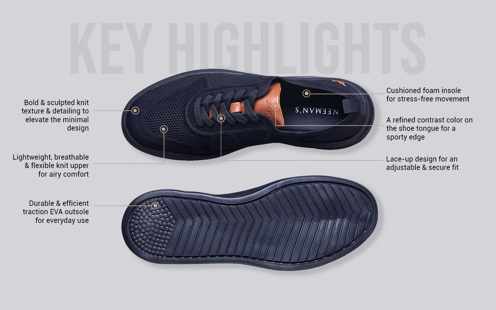 Elevate Low Top : Black - Image 3