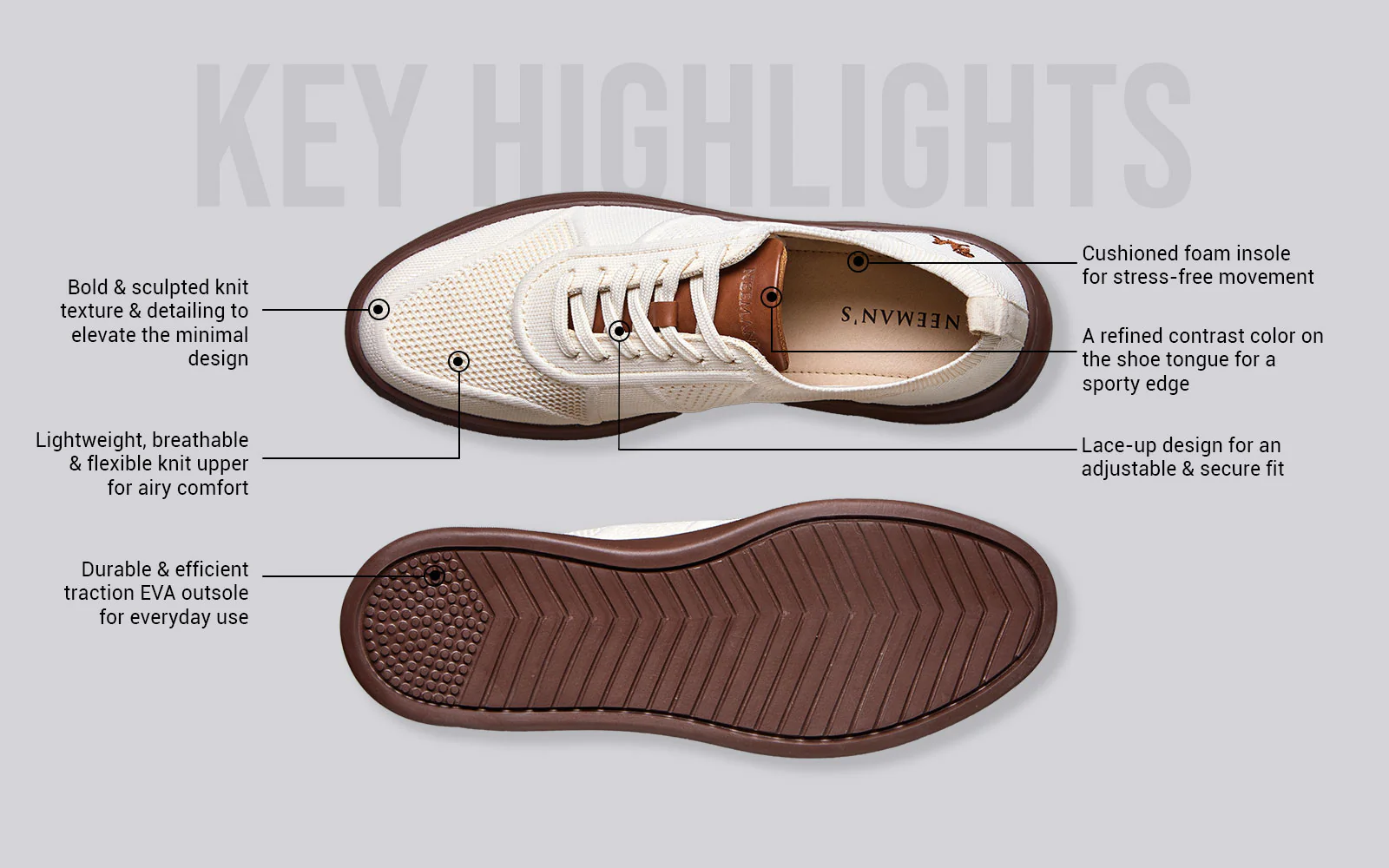 Elevate Low Top : Ivory Brown - Image 4