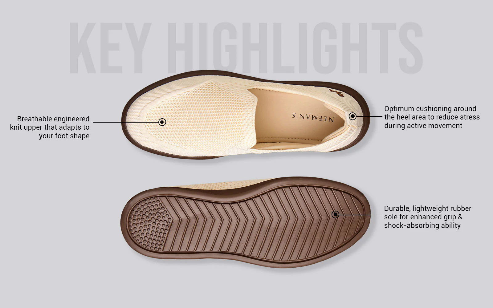 Elevate Slip Ons : Ivory - Image 4