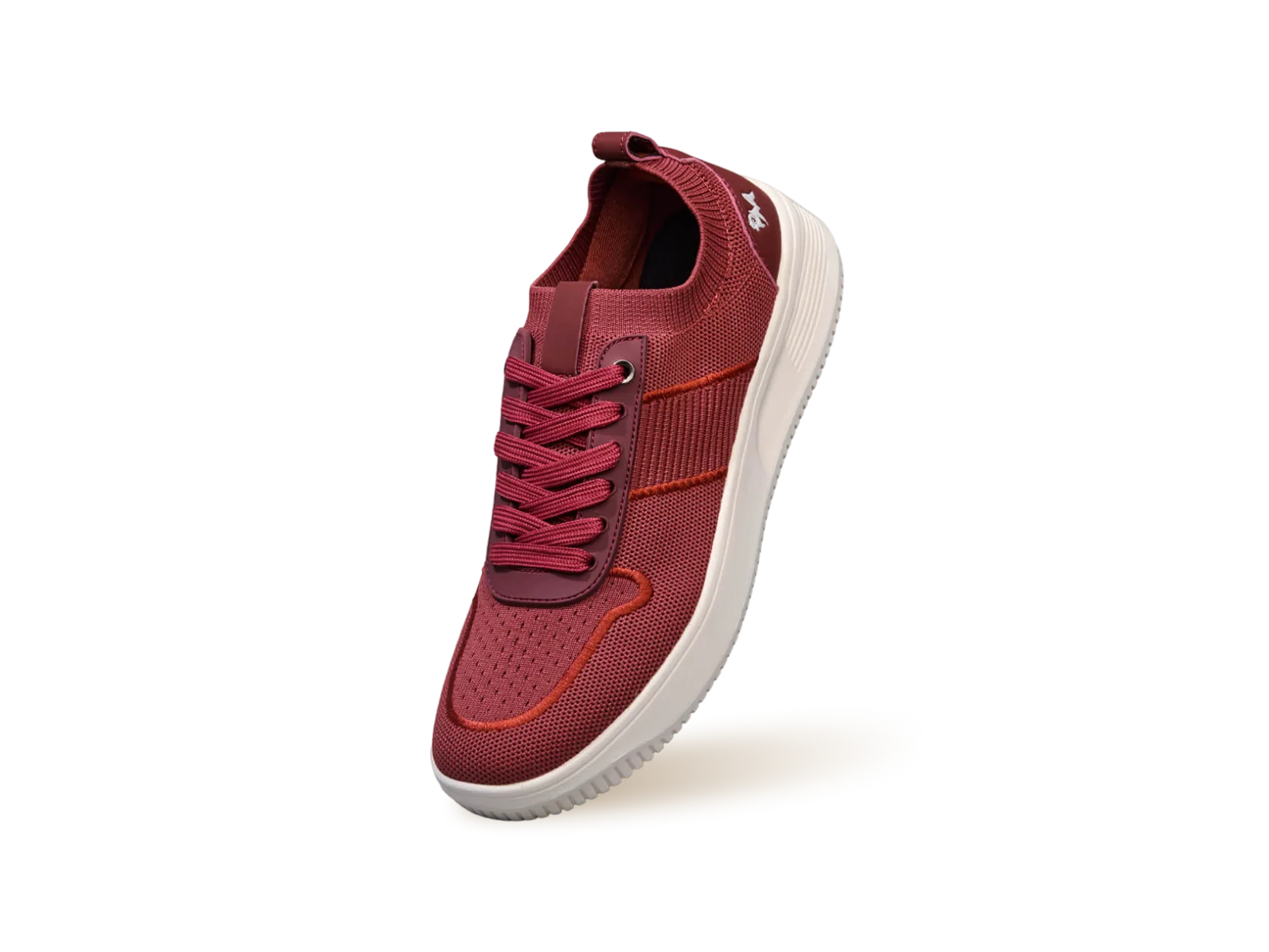 Embroidered Sneakers For Men : Maroon - Image 9