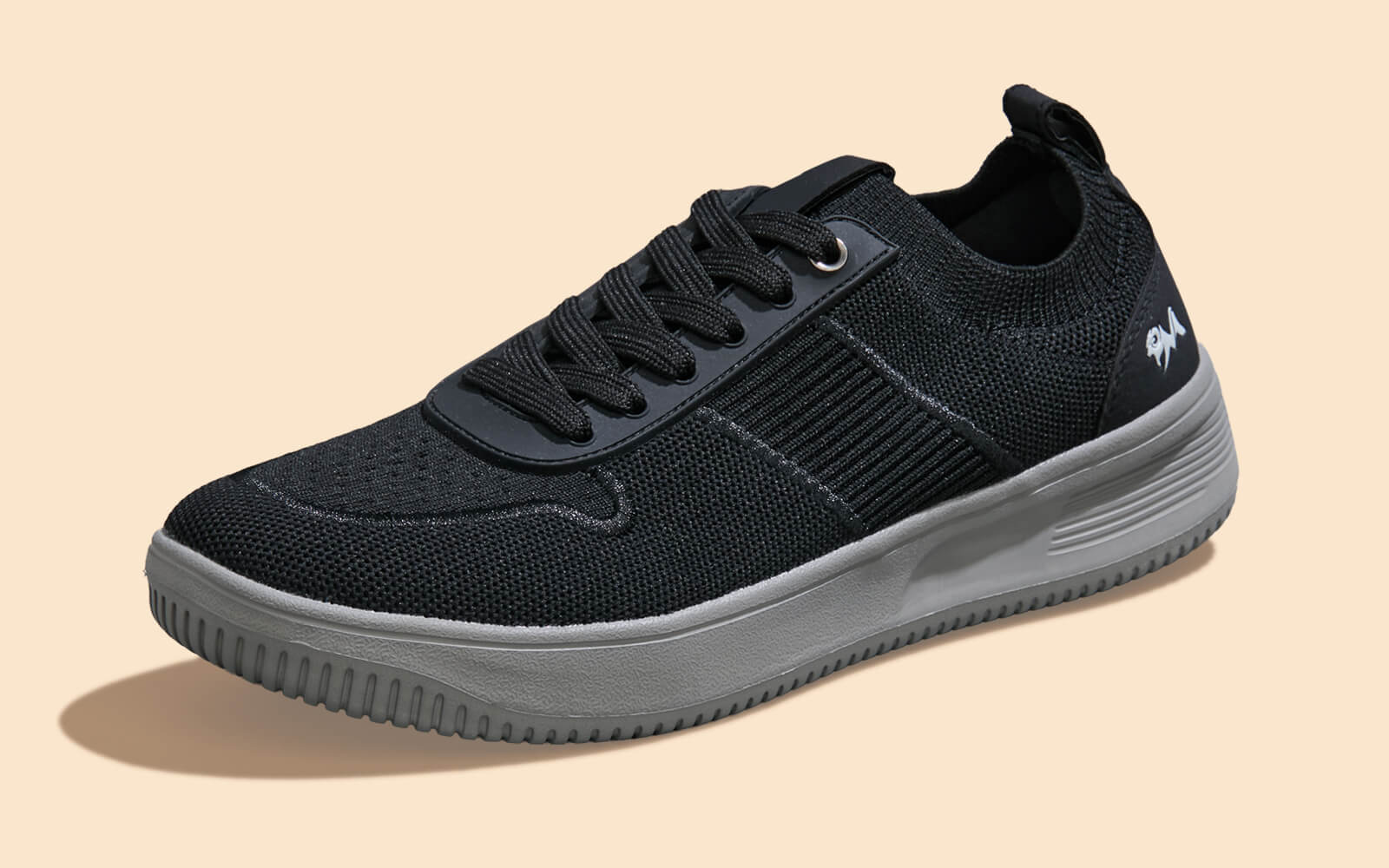 Embroidered Sneakers For Men : Black Grey - Image 5
