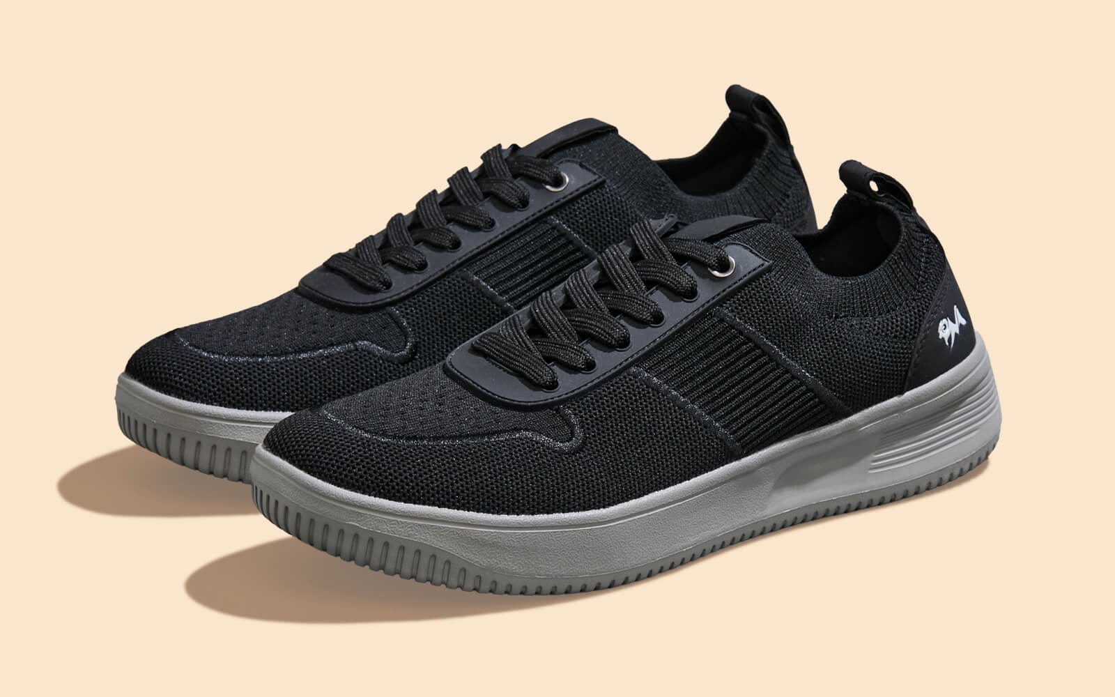 Embroidered Sneakers For Men : Black Grey - Image 7
