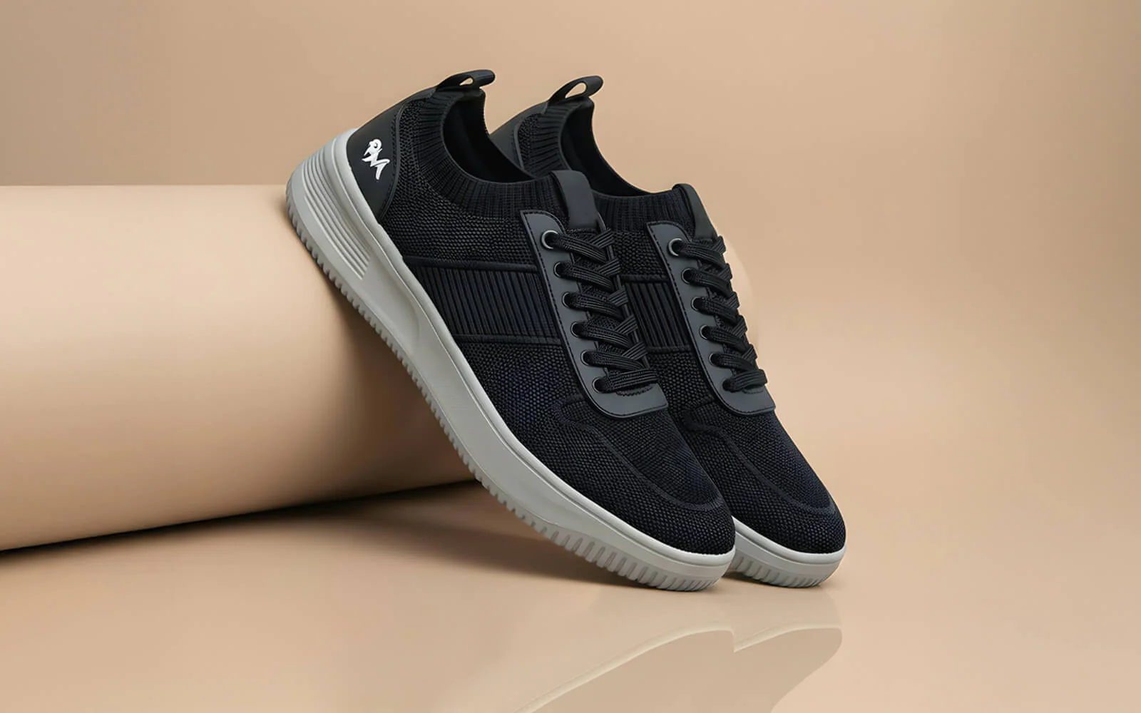 Embroidered Sneakers For Men : Black Grey - Image 8