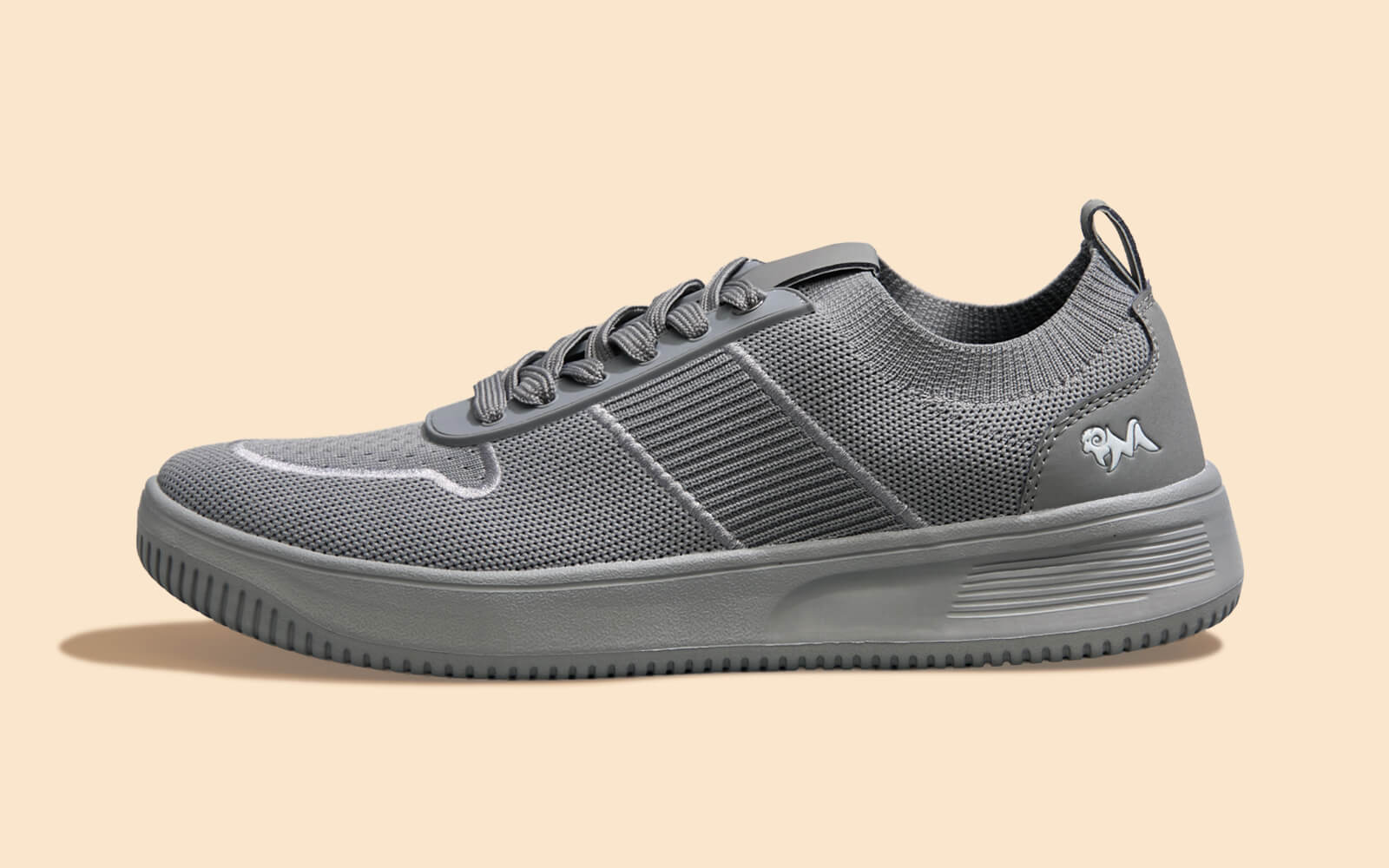 Embroidered Sneakers For Men : Grey