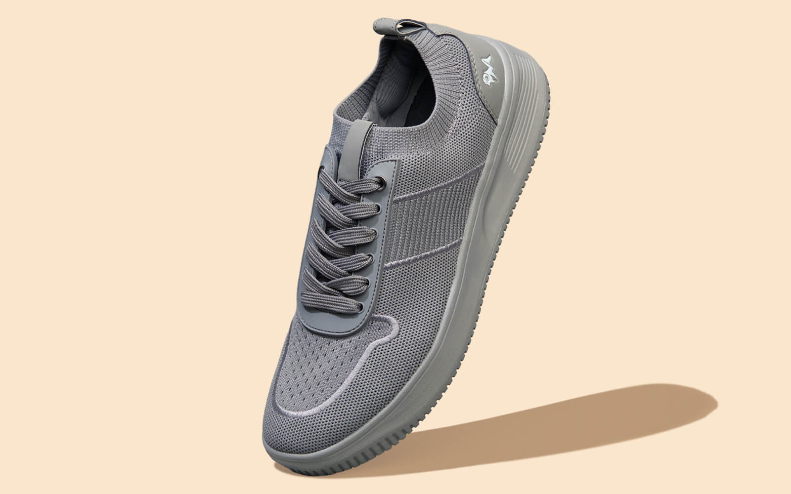 Embroidered Sneakers For Men : Grey - Image 2