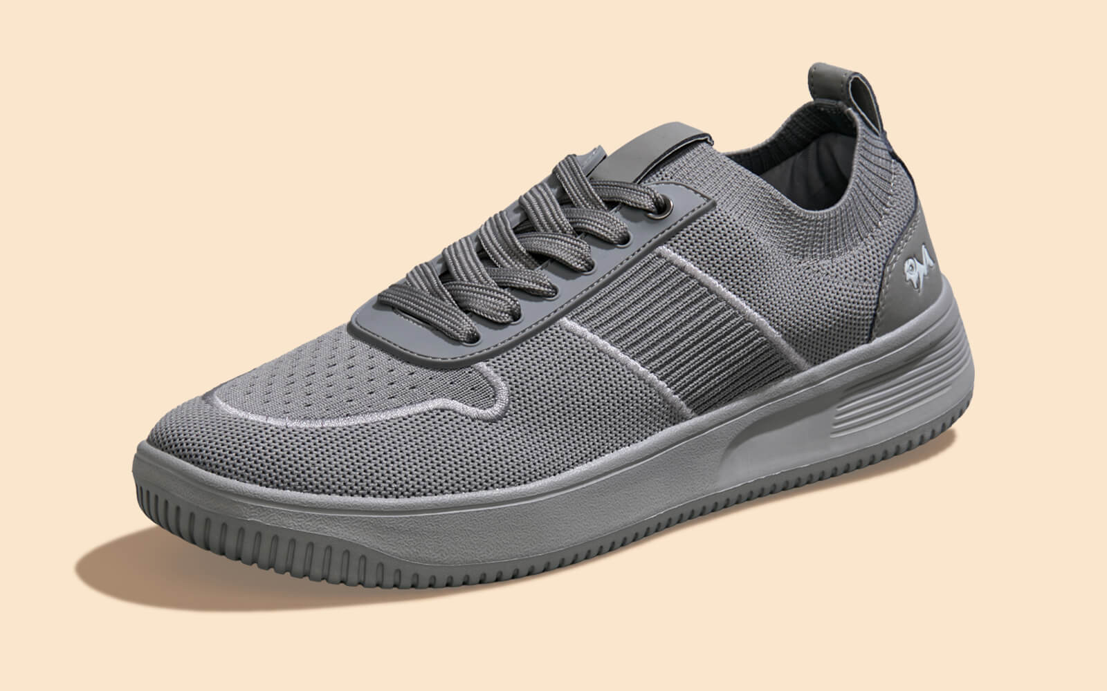 Embroidered Sneakers For Men : Grey - Image 5