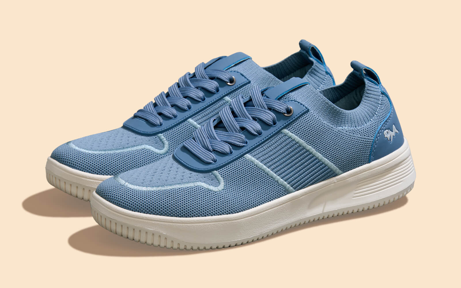 Embroidered Sneakers For Men : Blue - Image 7