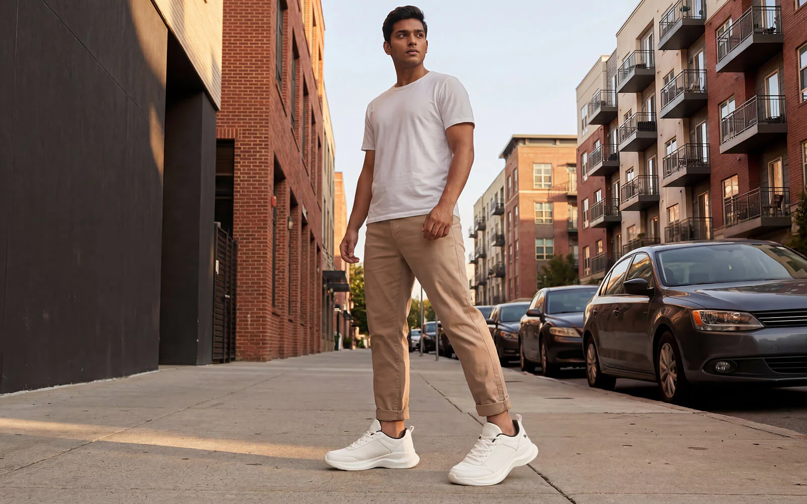Everyday Rise Sneakers For Men : White - Image 6