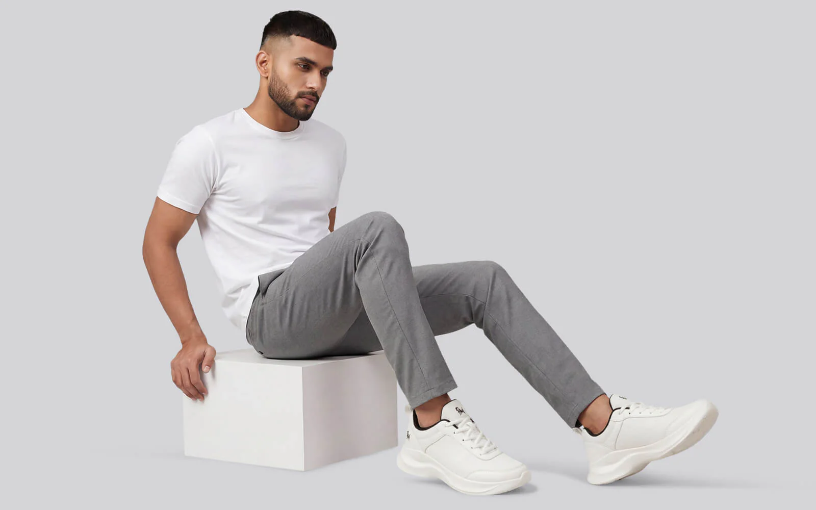 Everyday Rise Sneakers For Men : White - Image 8