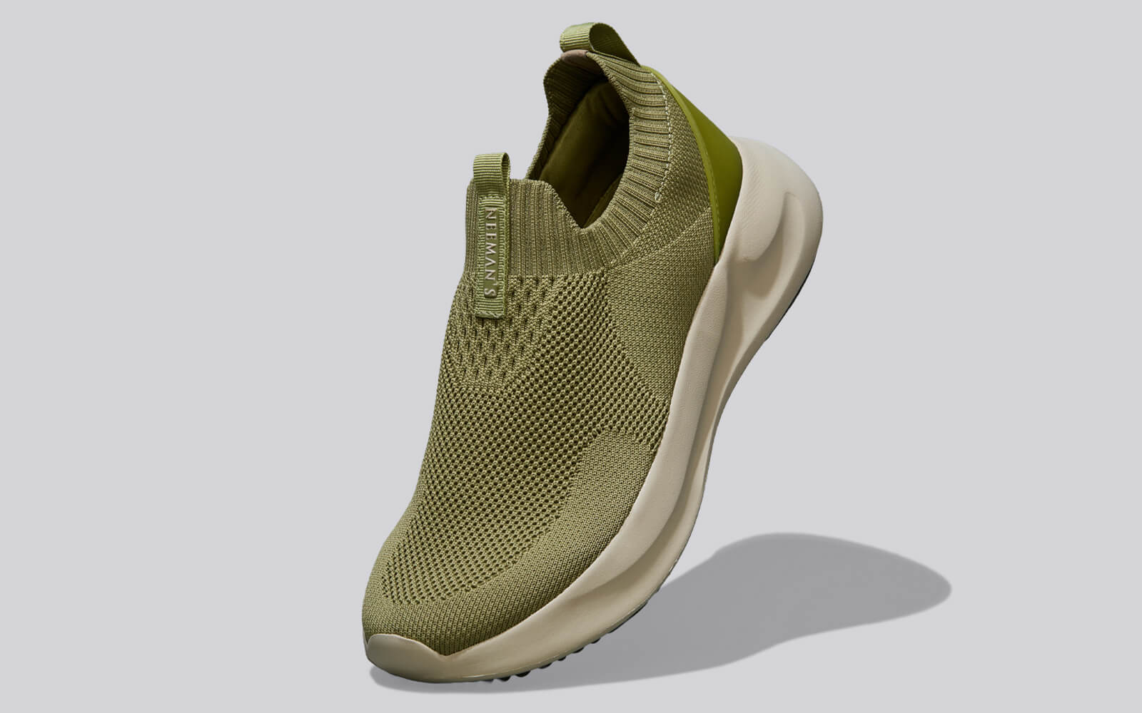 Flex Rib Slip Ons : Olive - Image 2