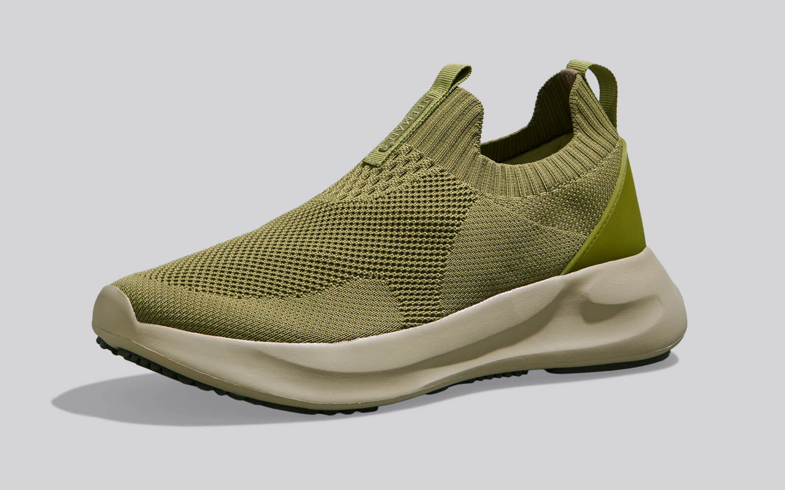 Flex Rib Slip Ons : Olive - Image 3