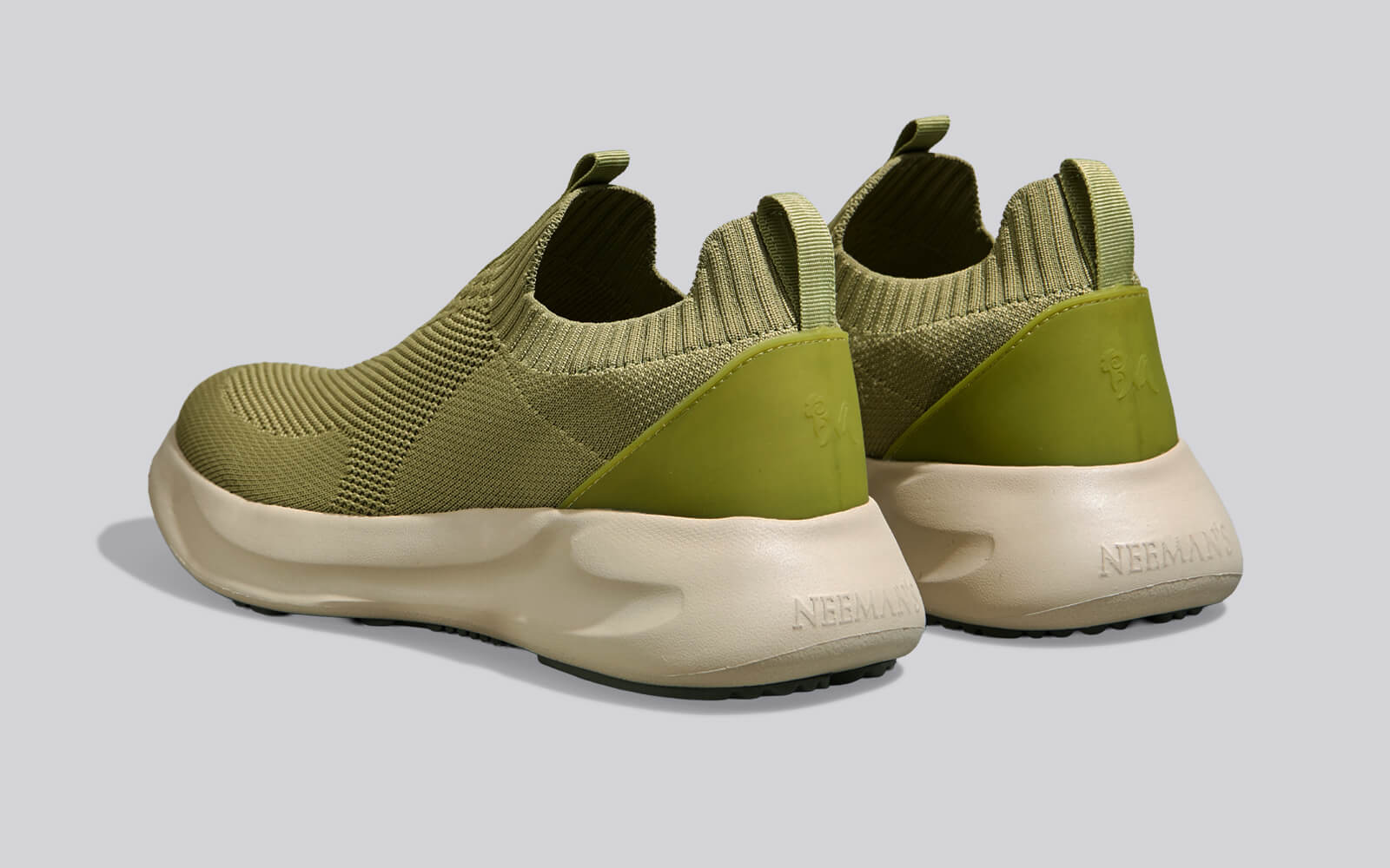 Flex Rib Slip Ons : Olive - Image 6