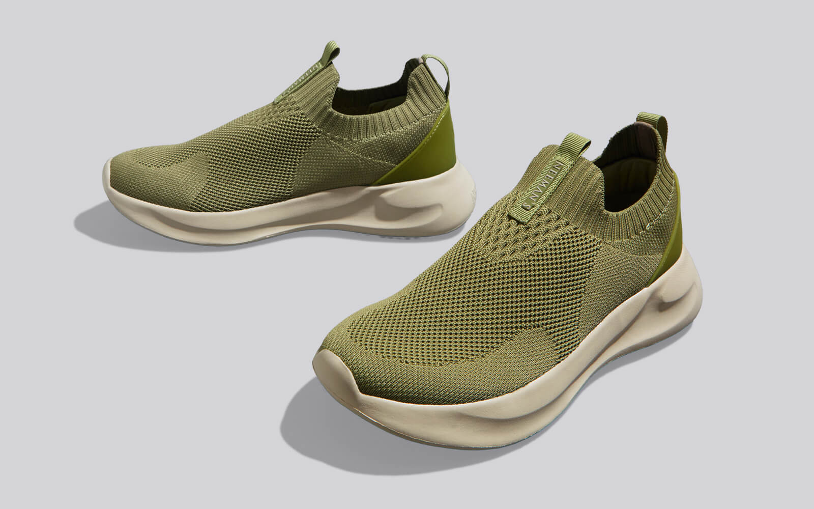 Flex Rib Slip Ons : Olive - Image 7