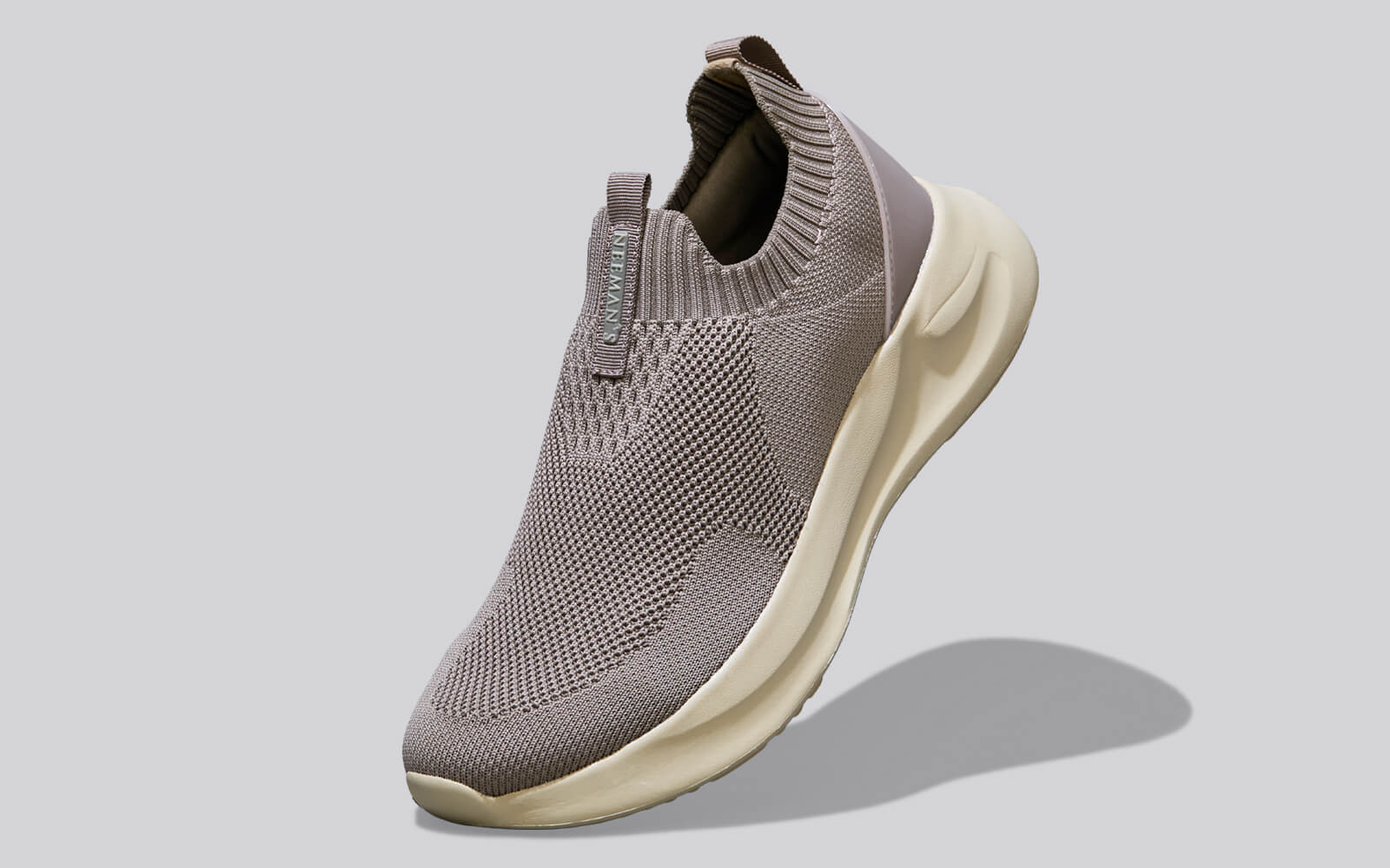 Flex Rib Slip Ons : Taupe - Image 2