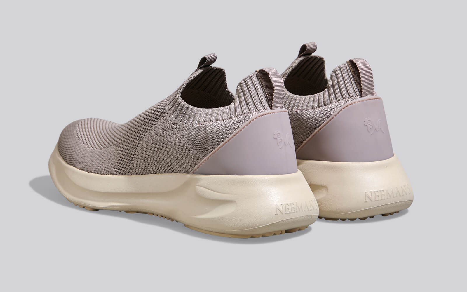 Flex Rib Slip Ons : Taupe - Image 6