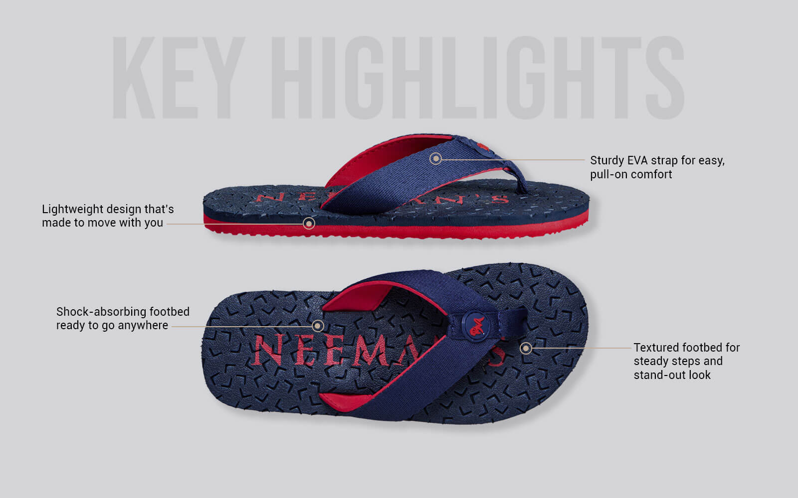 Float Ease Flips : Navy - Red - Image 4