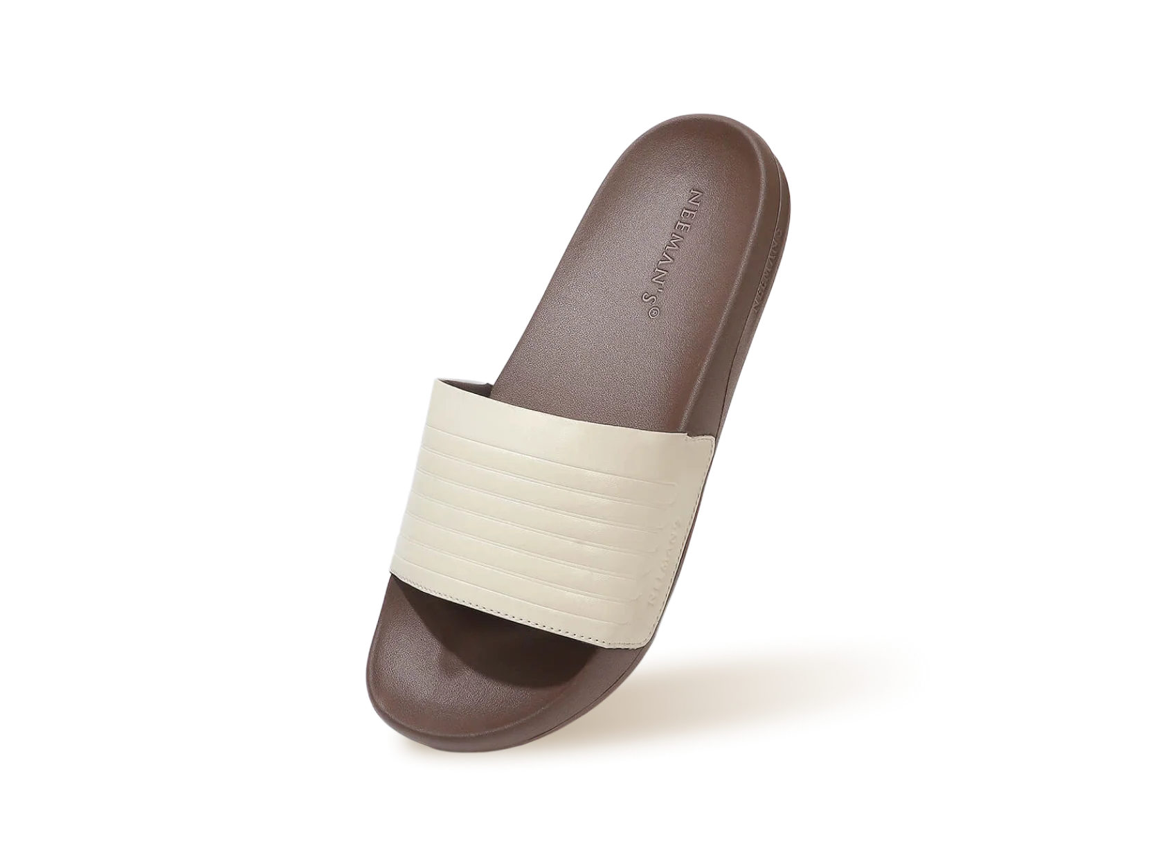 FootBed Slides for Men : Ivory Brown - Image 11