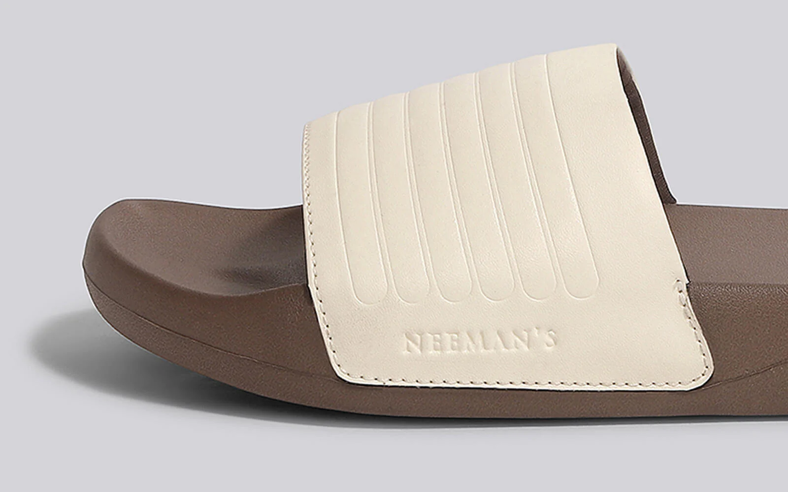 FootBed Slides for Men : Ivory Brown - Image 7