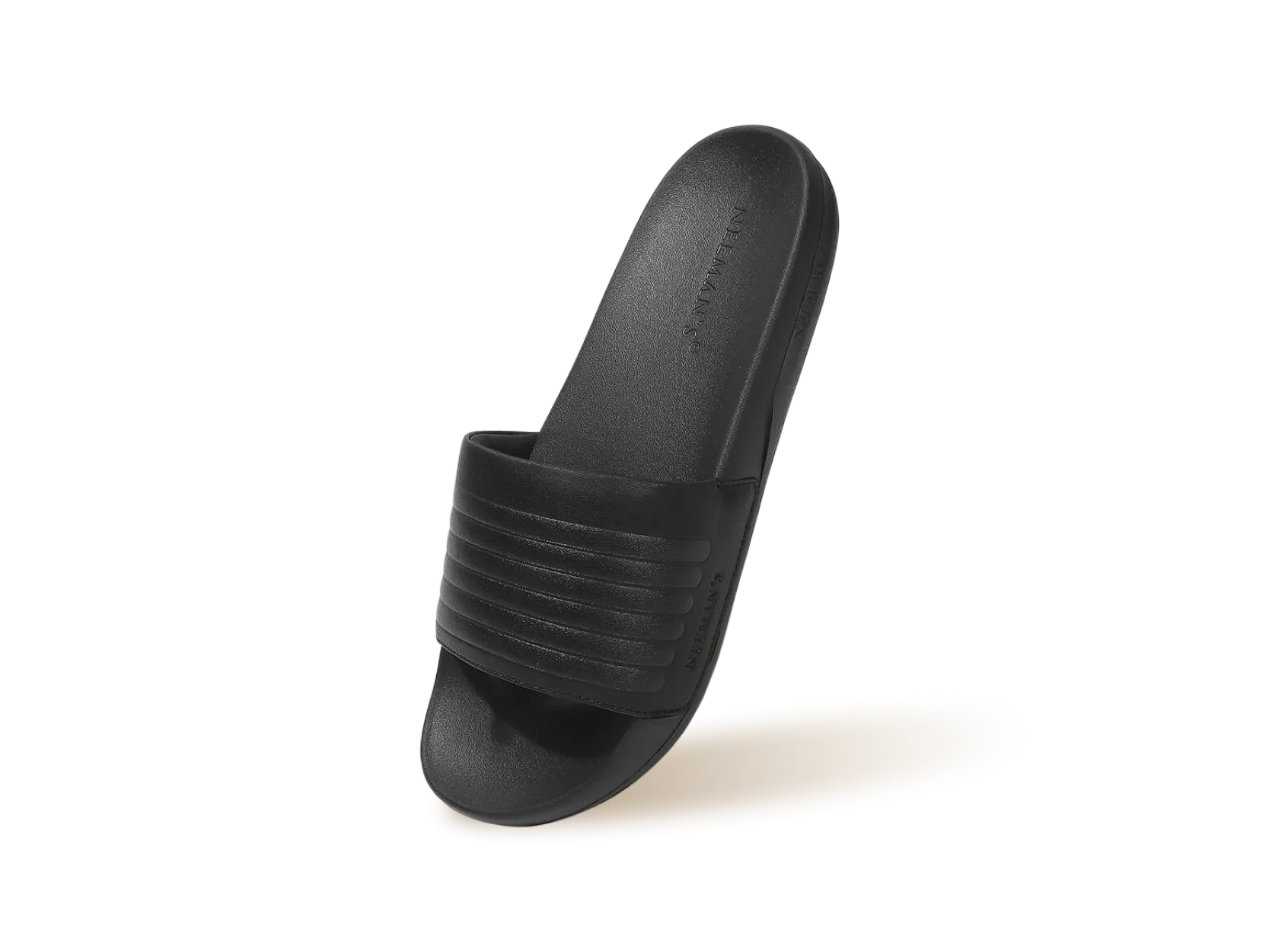 FootBed Slides for Men : Black - Image 11