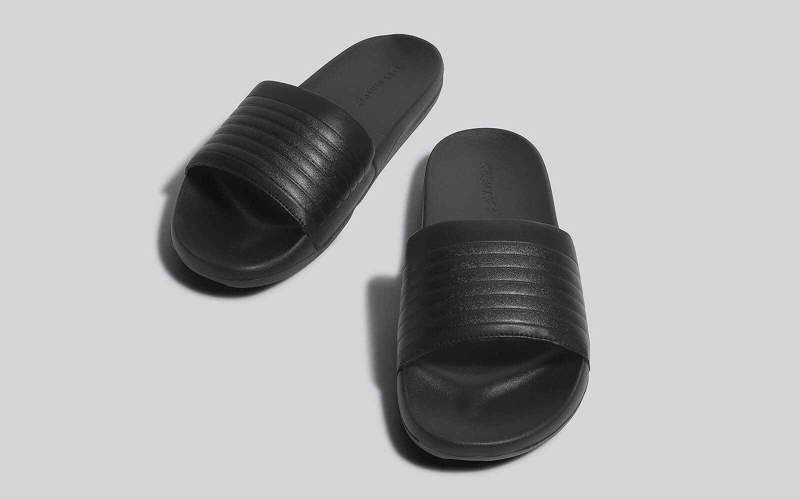 FootBed Slides for Men : Black - Image 7
