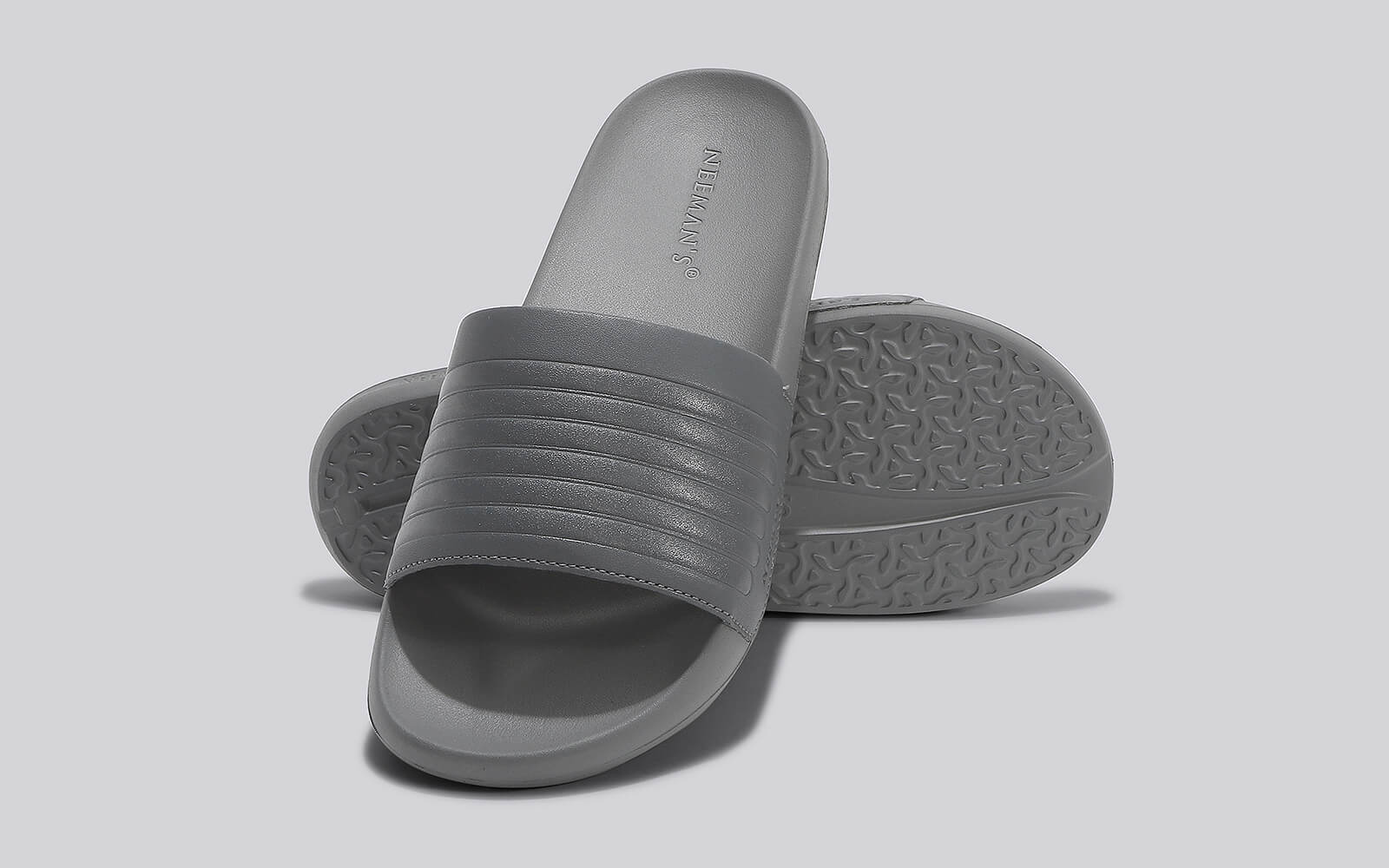 FootBed Slides for Men : Grey - Image 3