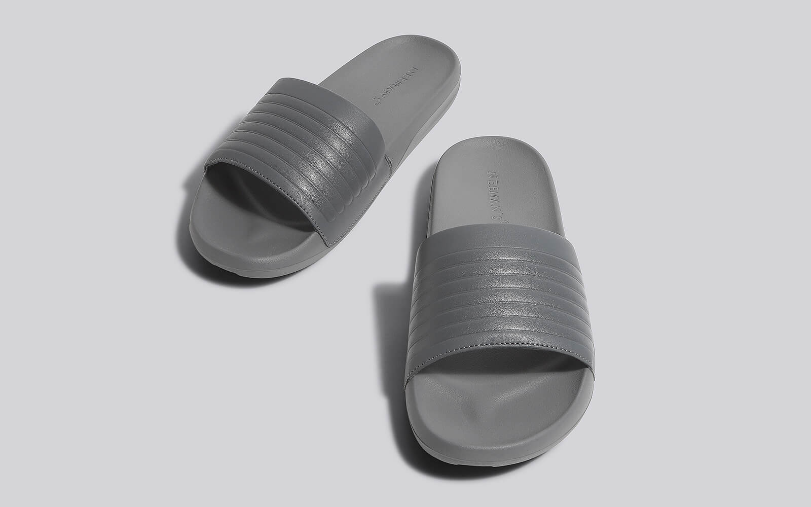 FootBed Slides for Men : Grey - Image 8