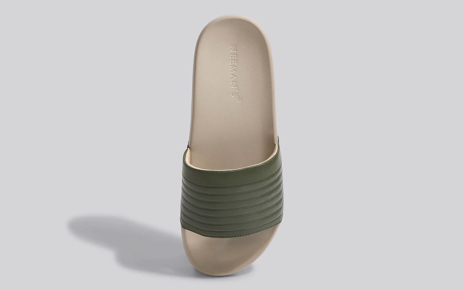 FootBed Slides for Men : Olive Beige - Image 5
