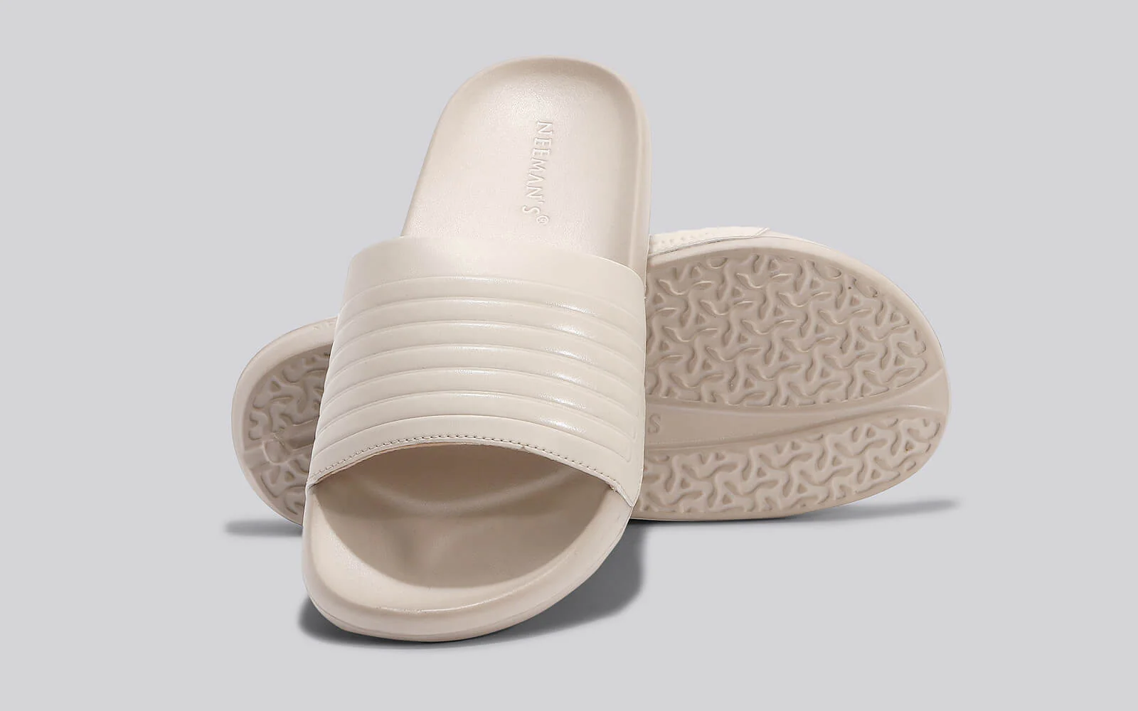 FootBed Slides for Women : Beige - Image 7