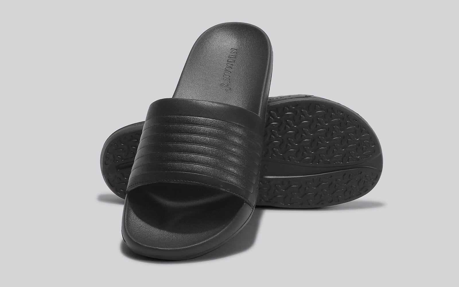 FootBed Slides for Women : Black - Image 7