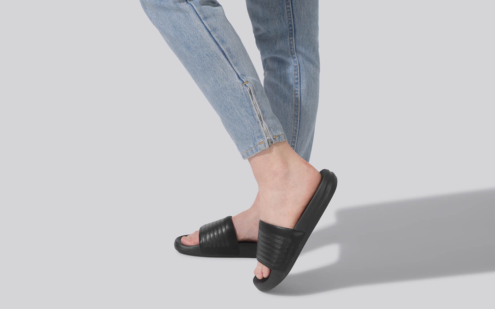 FootBed Slides for Women : Black - Image 9
