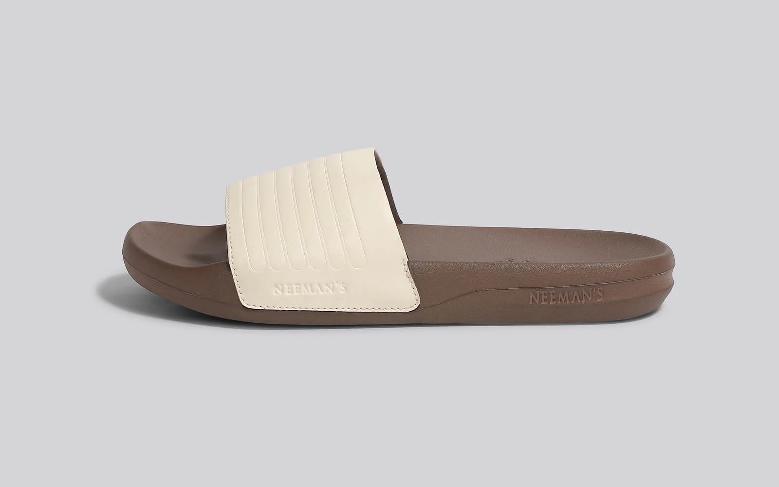 FootBed Slides for Women : Ivory Brown - Image 2