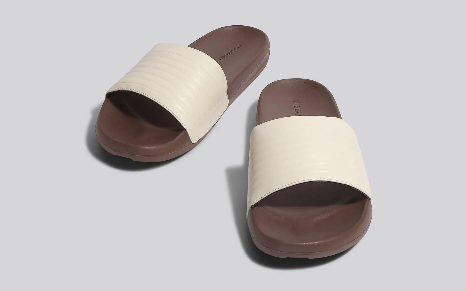 FootBed Slides for Women : Ivory Brown - Image 6