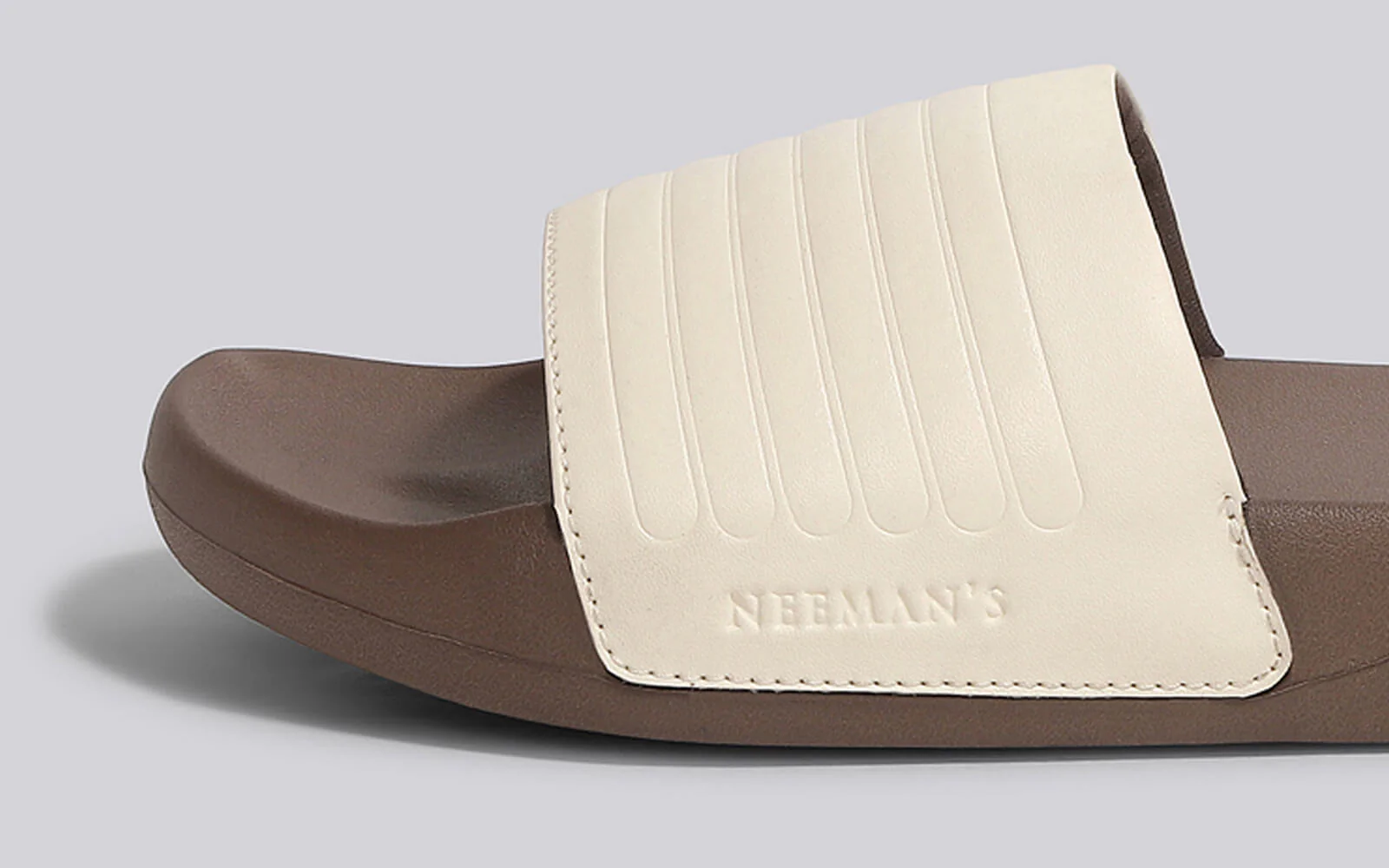 FootBed Slides for Women : Ivory Brown - Image 8