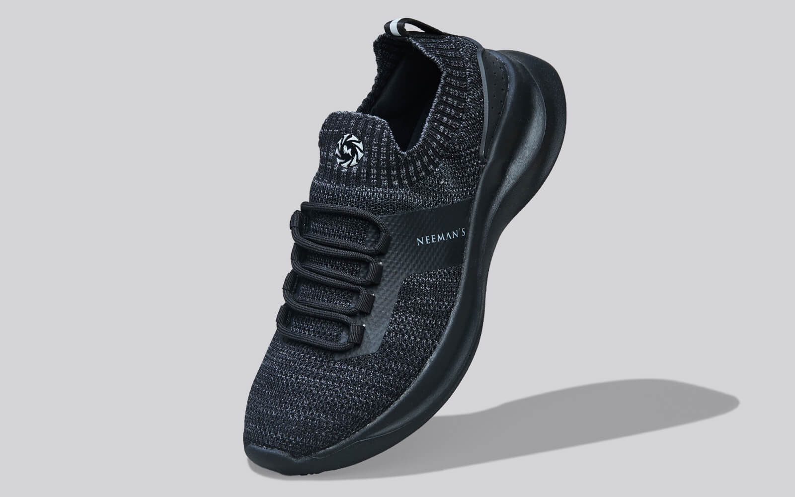 Fuse Knit Sneakers : Black - Image 2