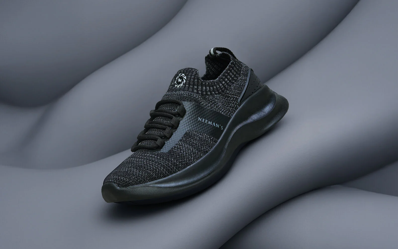 Fuse Knit Sneakers : Black - Image 7