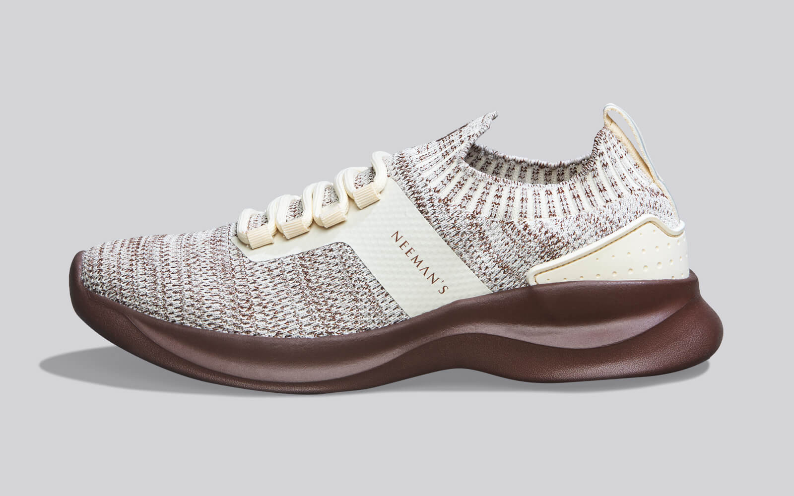 Fuse Knit Sneakers : Ivory Brown