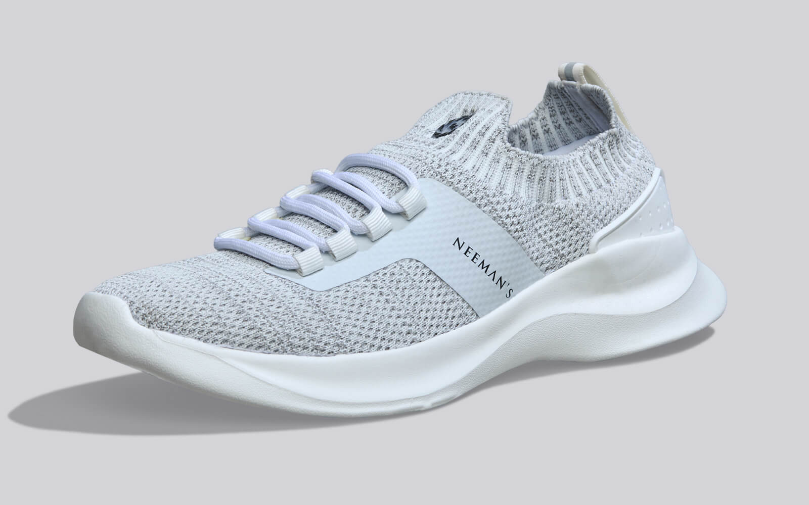 Fuse Knit Sneakers : White - Image 3