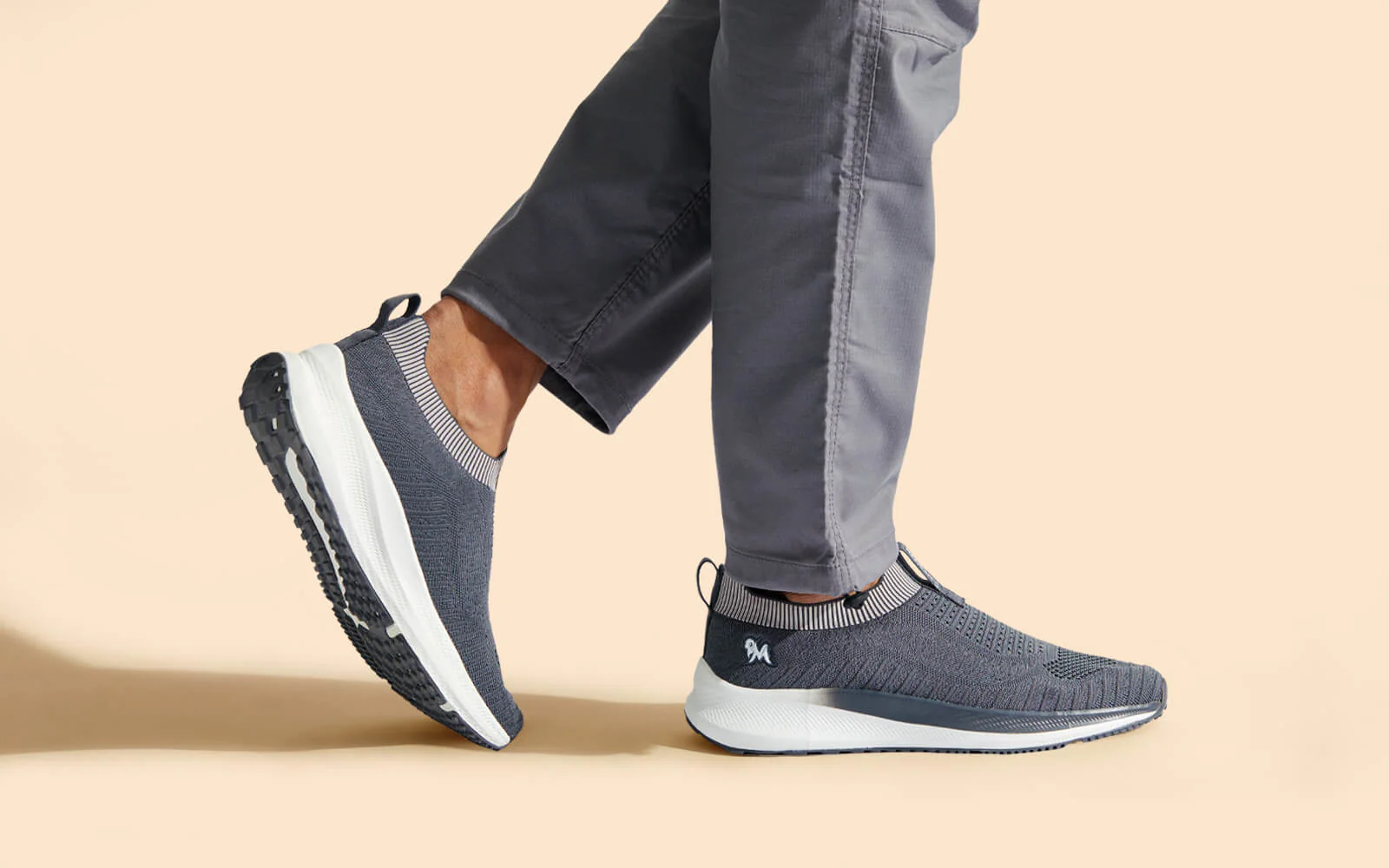 Grip Fit Slip Ons : Grey - Image 9