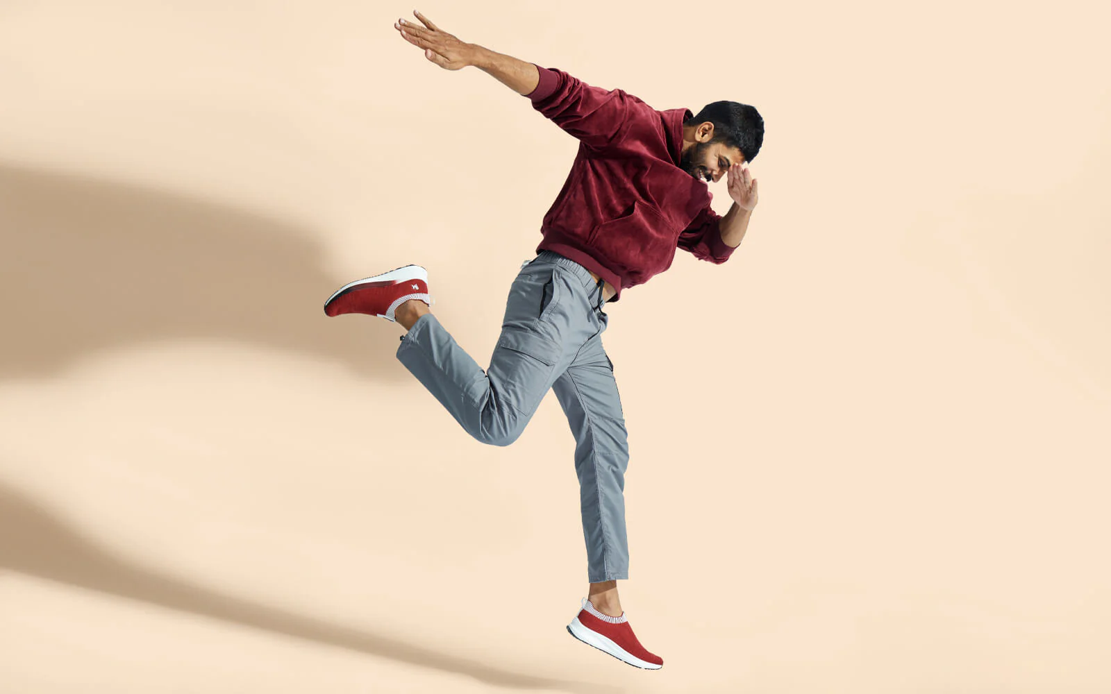 Grip Fit Slip Ons : Maroon - Image 10