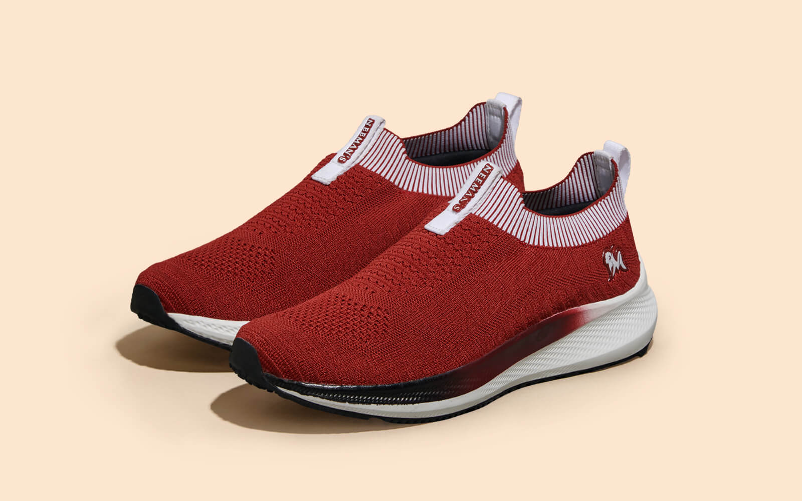 Grip Fit Slip Ons : Maroon - Image 3