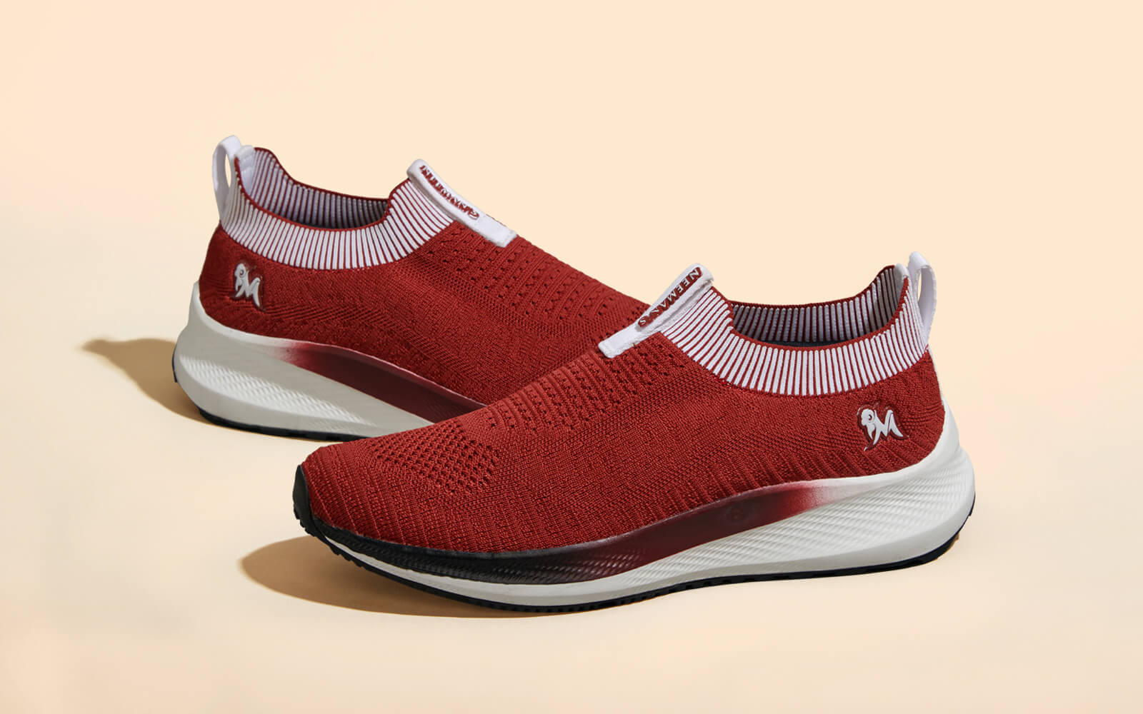 Grip Fit Slip Ons : Maroon - Image 8