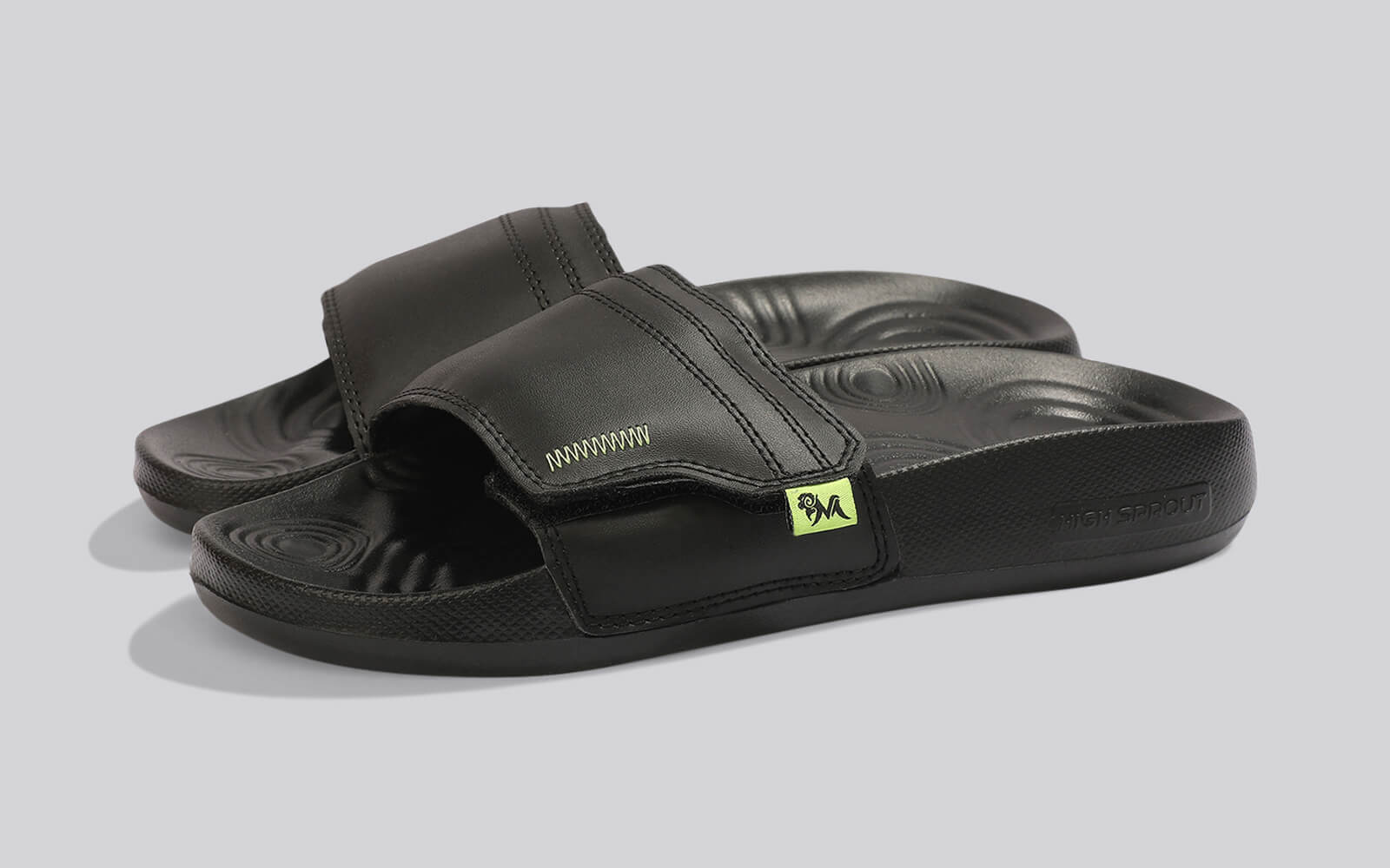 High Sprout Cush Slides For Men : Black - Image 4