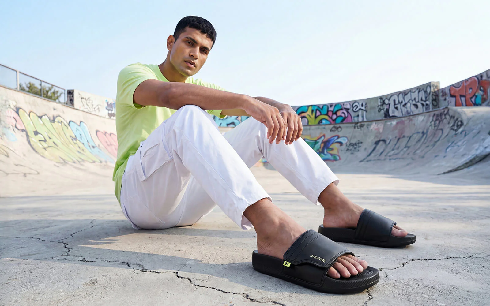 High Sprout Cush Slides For Men : Black - Image 8