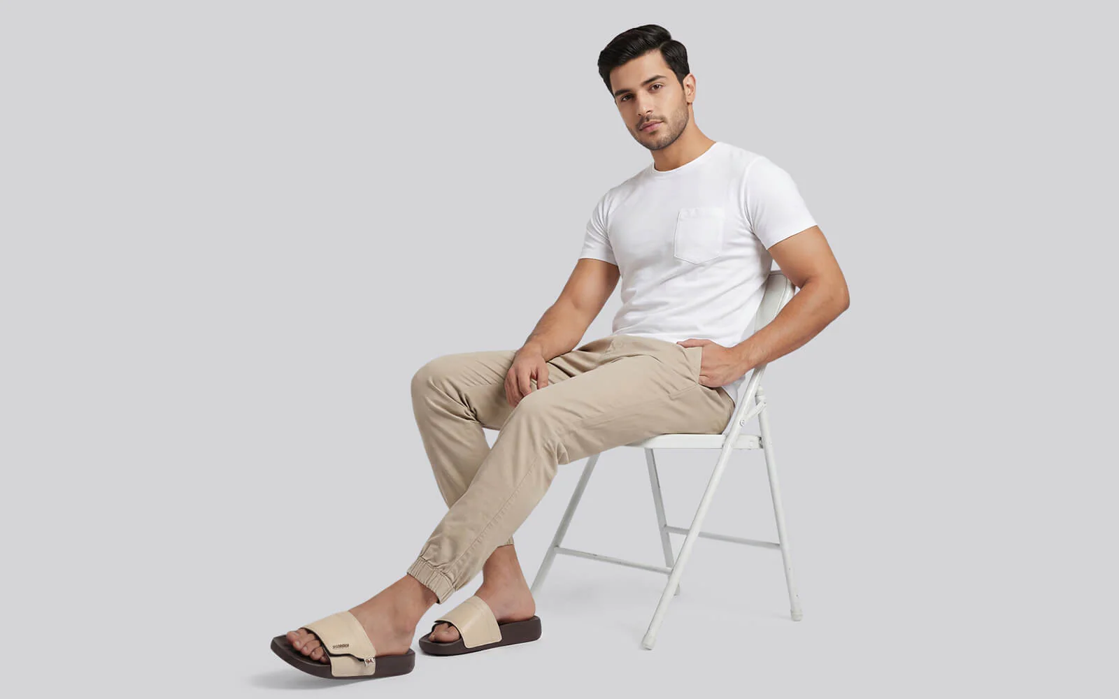 High Sprout Cush Slides For Men : Brown - Image 6