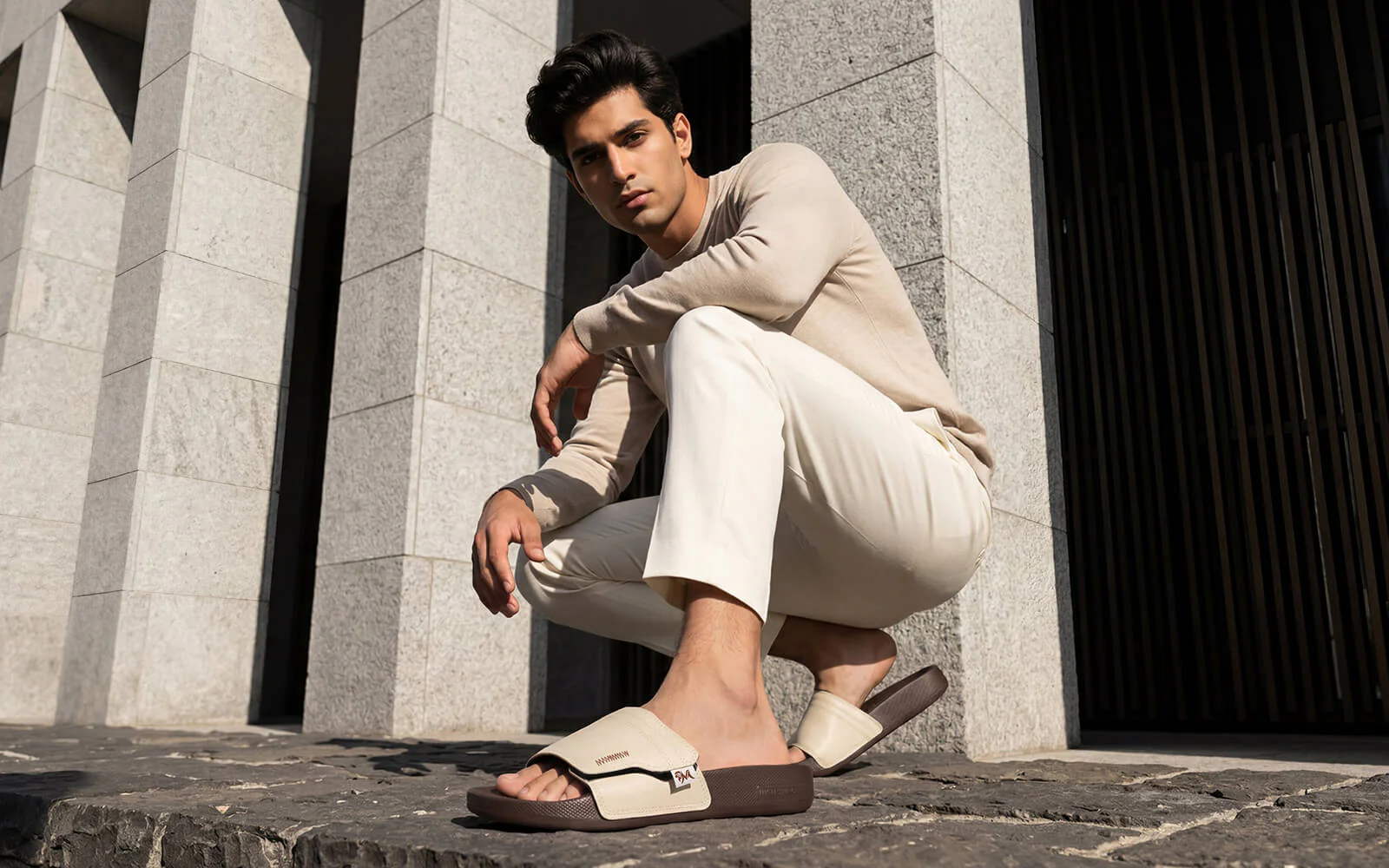 High Sprout Cush Slides For Men : Brown - Image 8