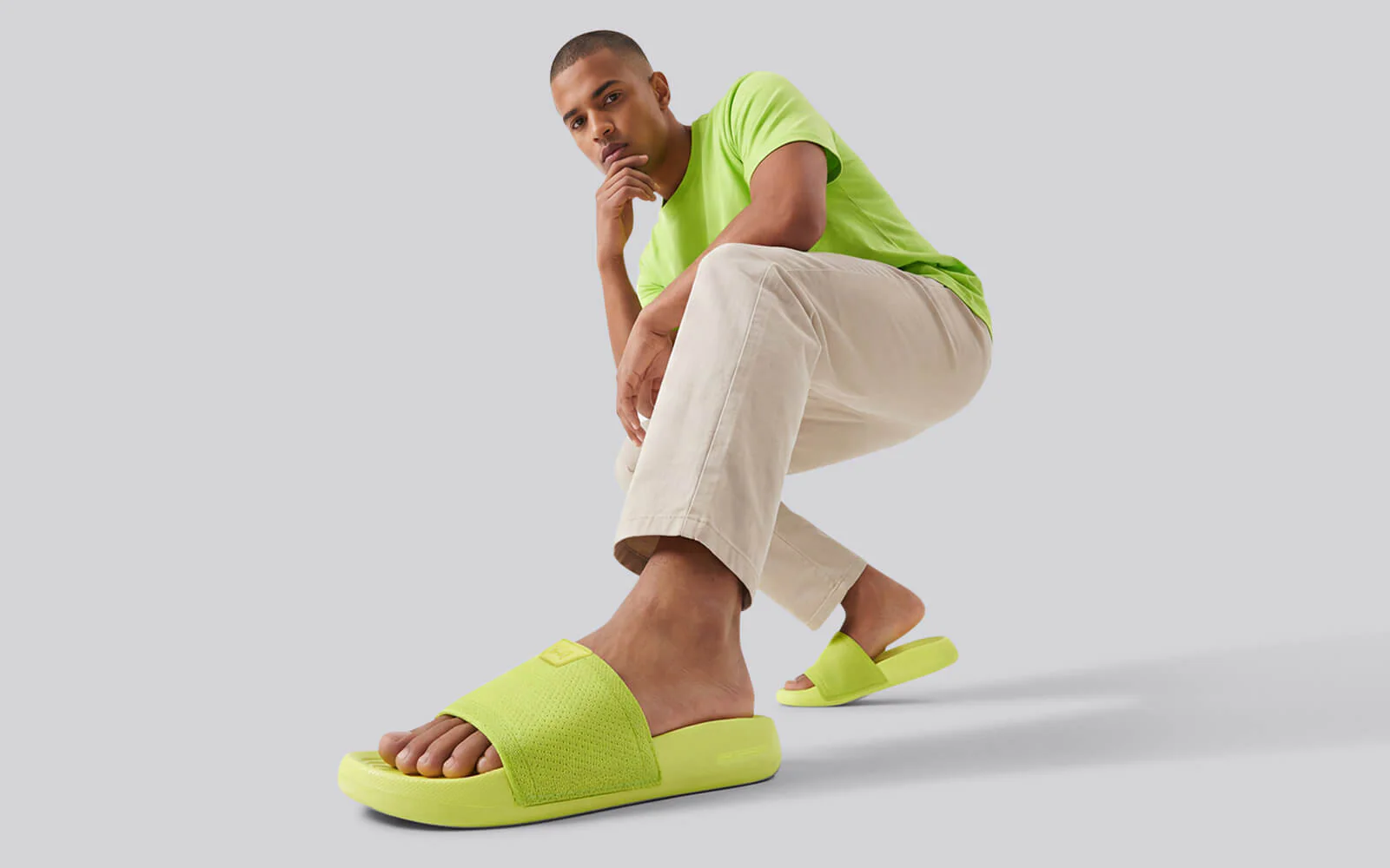 High Sprout Glideway Slides For Men : Lime - Image 7
