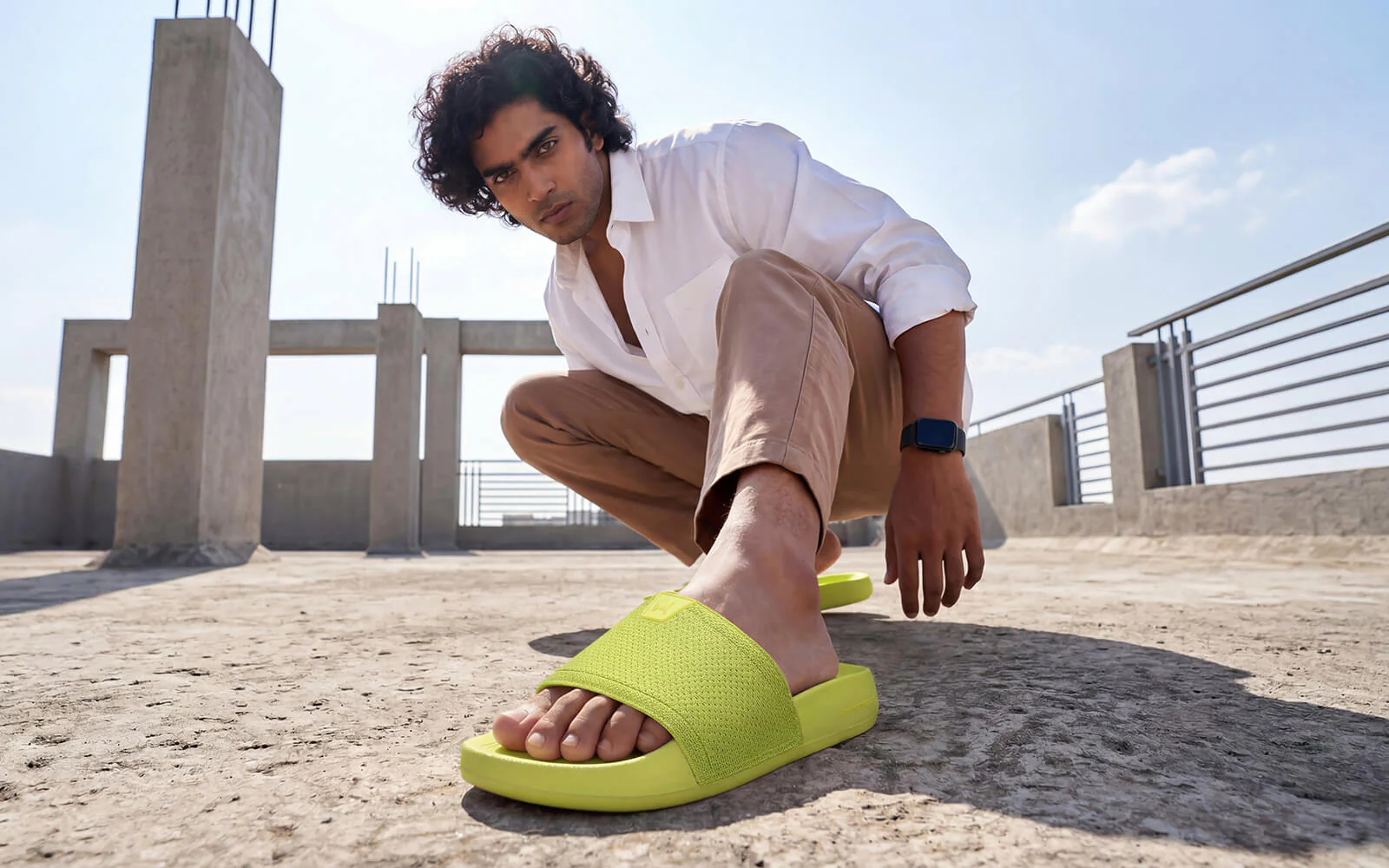 High Sprout Glideway Slides For Men : Lime - Image 9