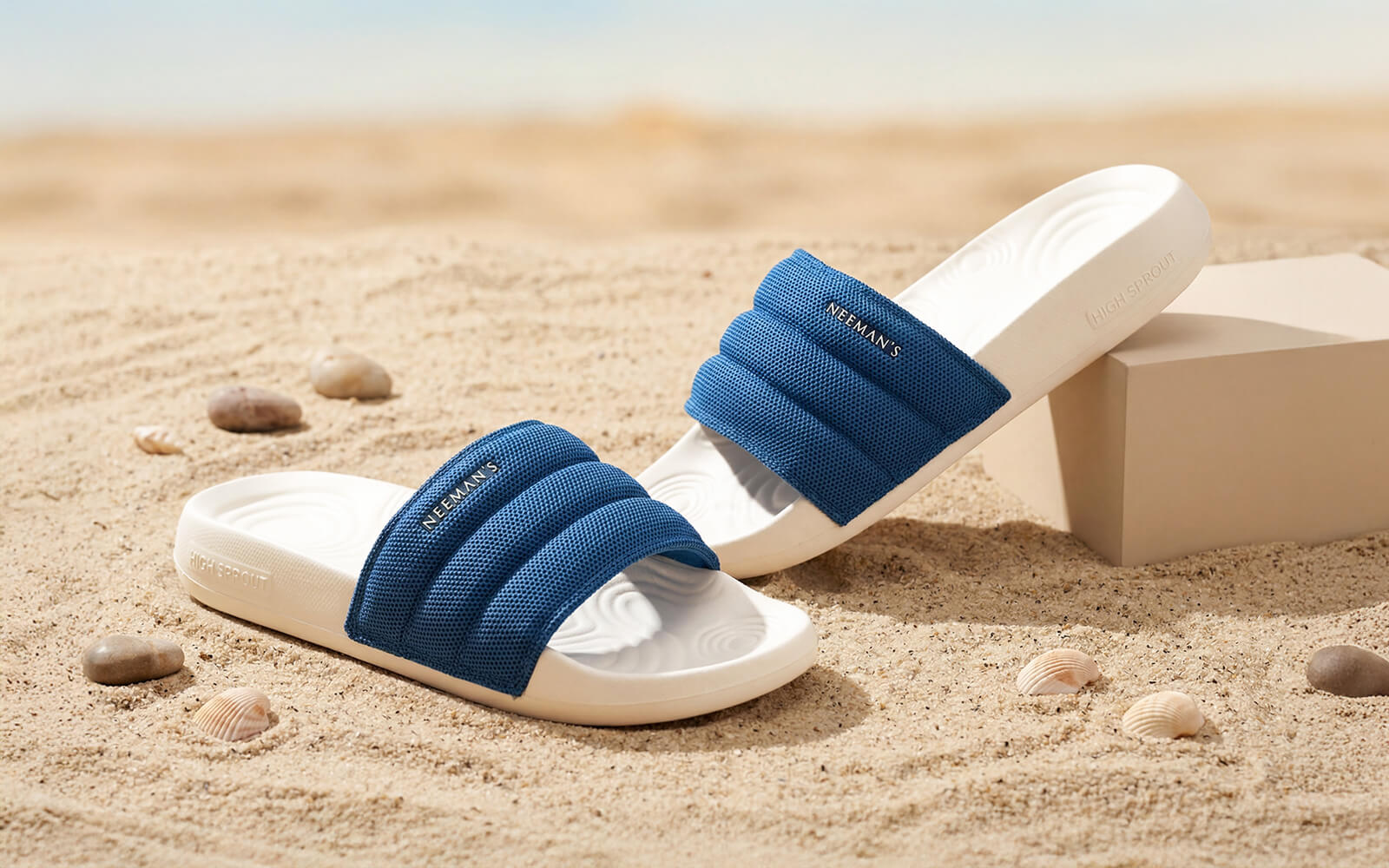 High Sprout Soother Slides For Men : Blue - Image 2