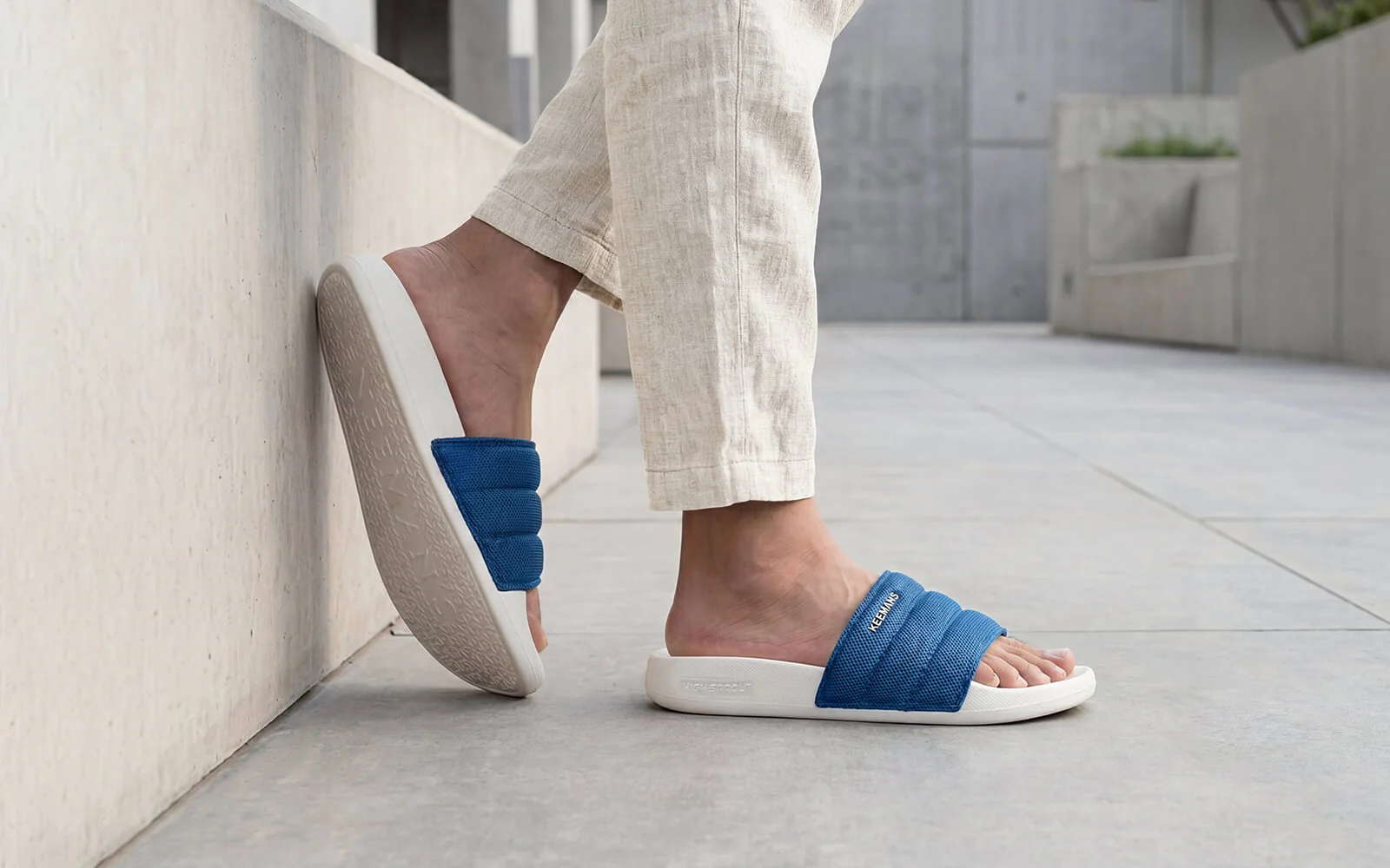 High Sprout Soother Slides For Men : Blue - Image 9