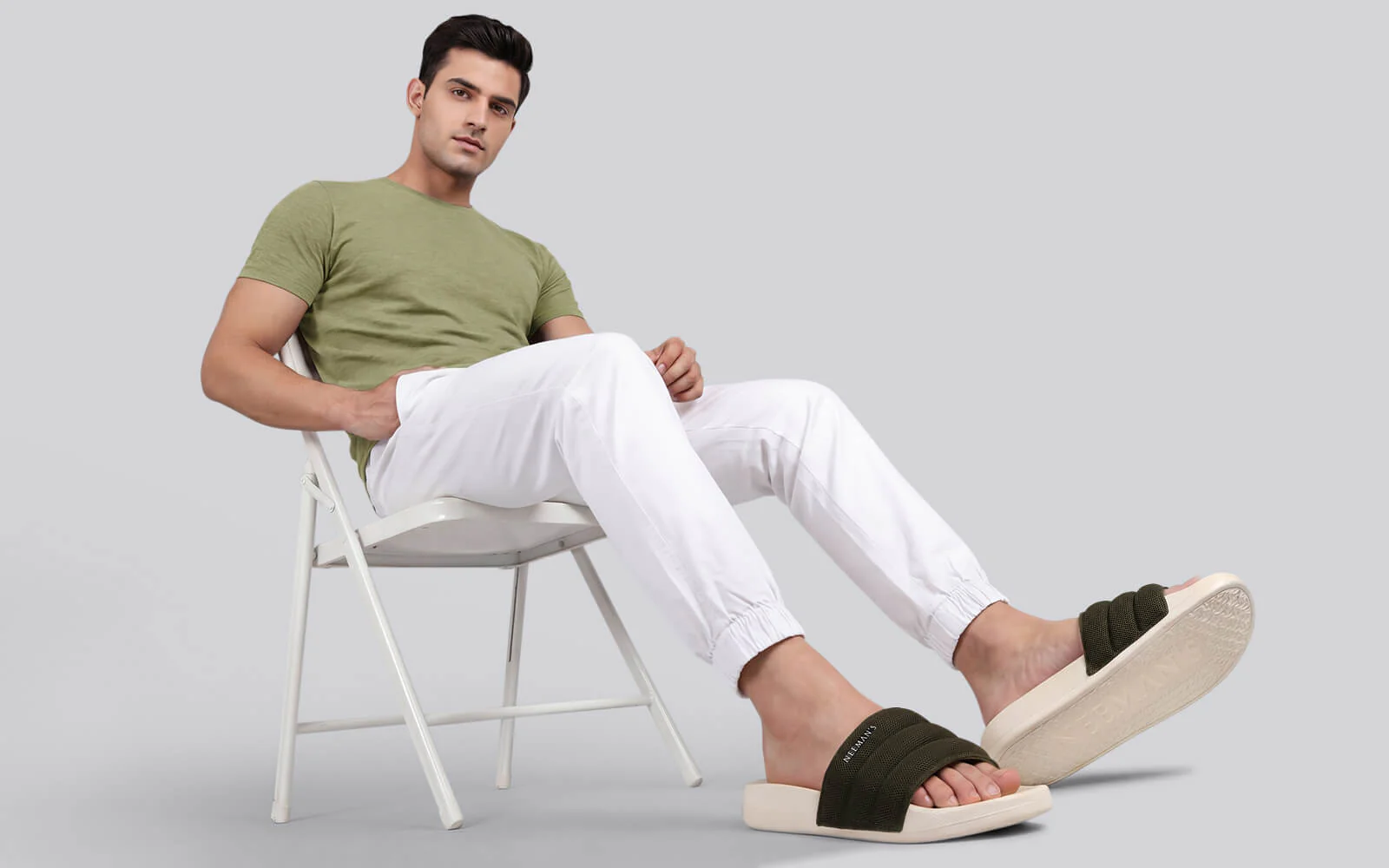 High Sprout Soother Slides For Men : Olive - Image 6